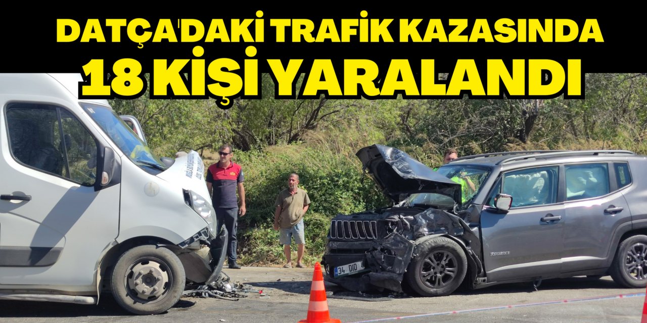 Datça'daki trafik kazasında 18 kişi yaralandı
