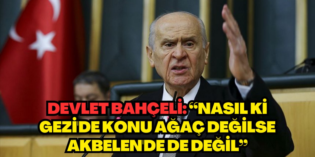 Devlet Bahçeli: “Nasıl ki Gezi'de konu ağaç değilse Akbelen'de de değil”