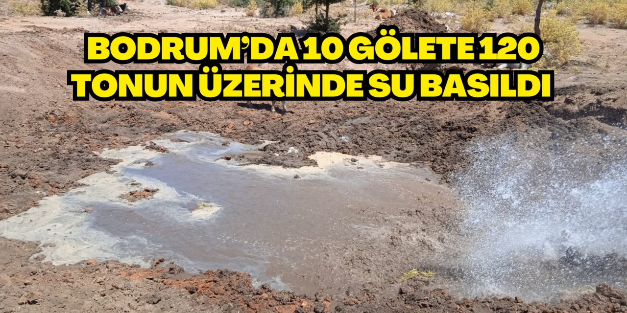 Bodrum’da 10 gölete 120 tonun üzerinde su basıldı
