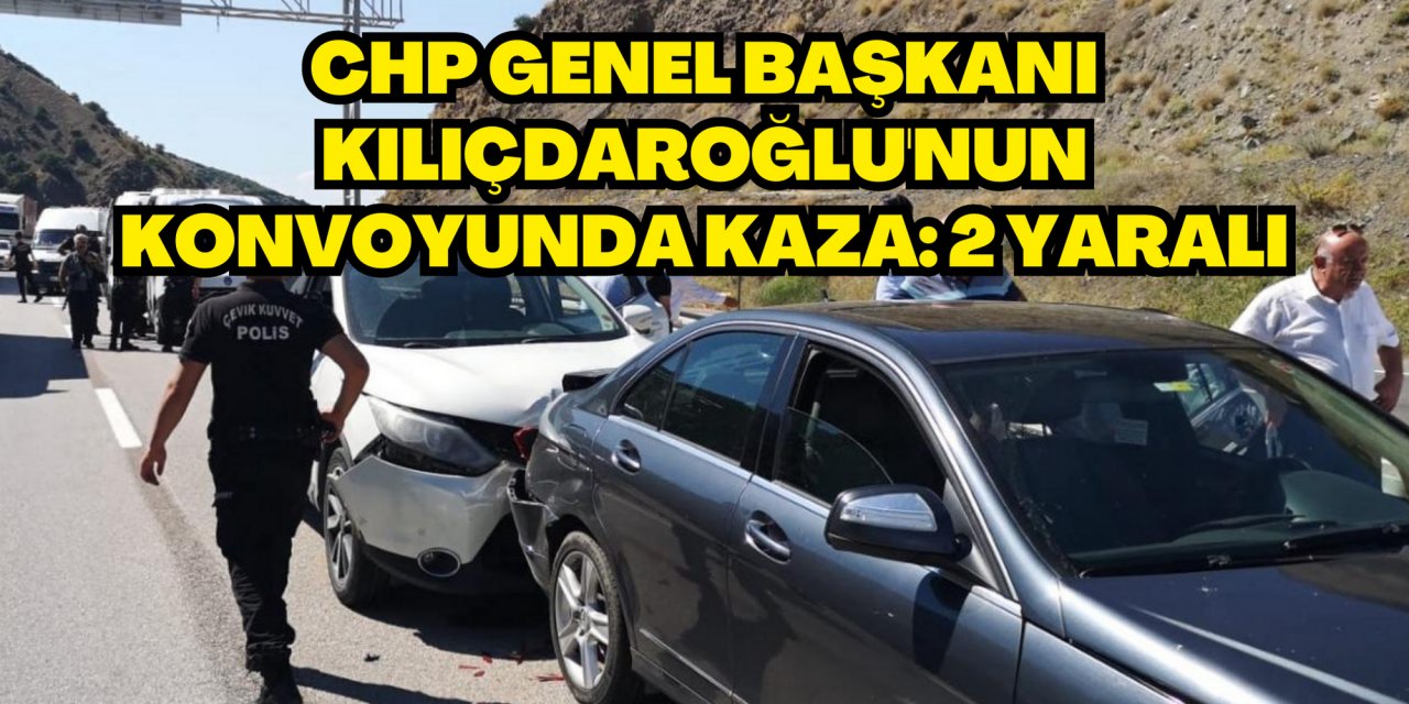 CHP Genel Başkanı Kılıçdaroğlu'nun konvoyunda kaza: 2 yaralı