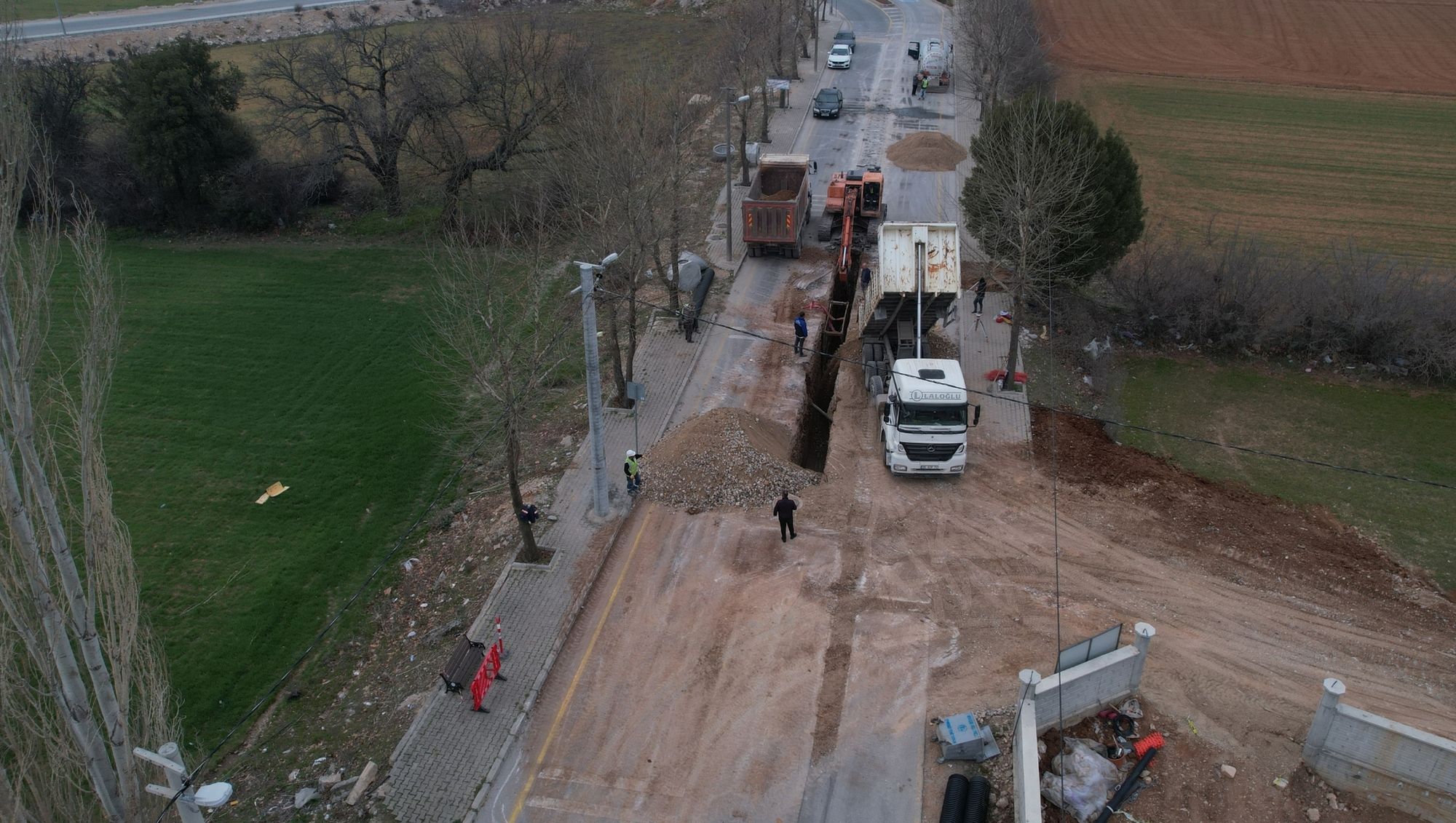 Büyükşehir, Düğerek Kanalizasyon Projesinin Yüzde 85’ini Tamamladı