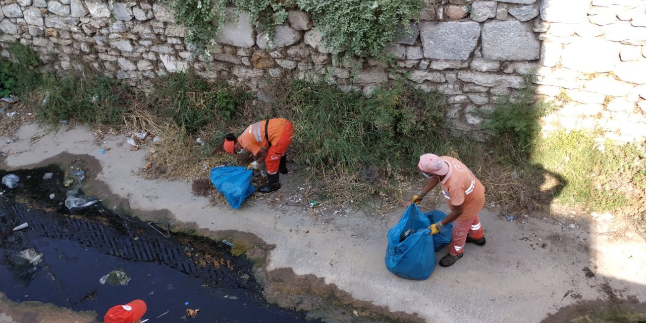 BALAVCA'DAN 2 TRAKTÖR DOLUSU ÇÖP VE ATIK TOPLANDI