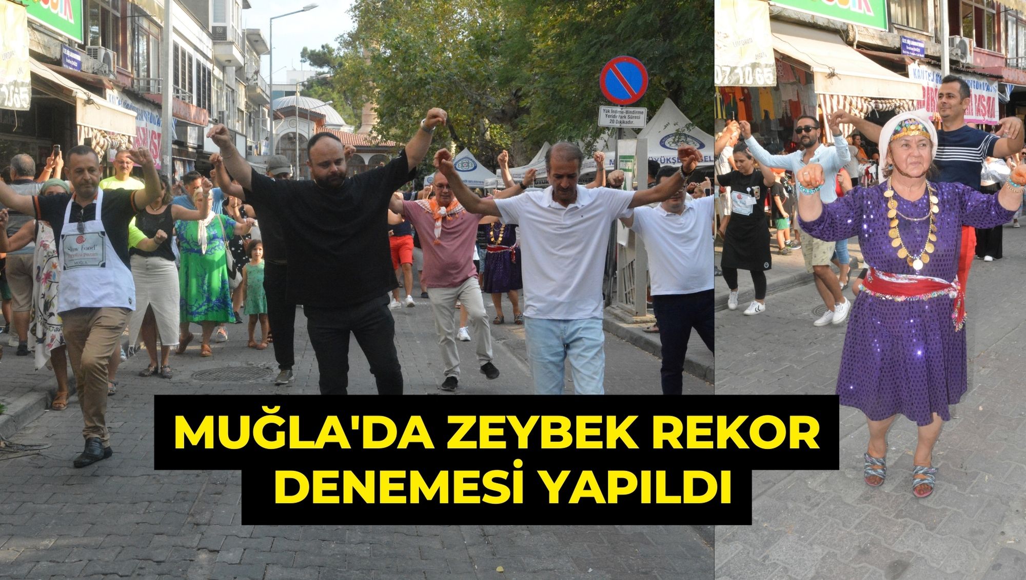 MUĞLA'DA ZEYBEK REKOR DENEMESİ YAPILDI