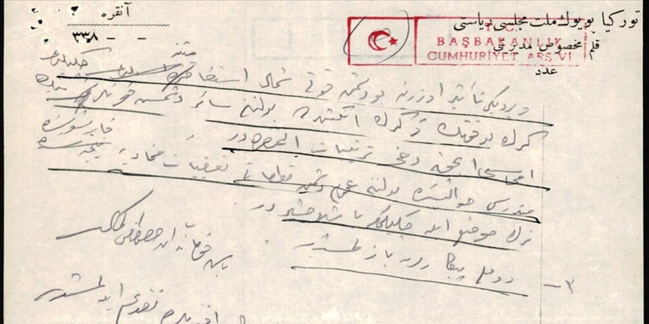 Milli Mücadele'nin en önemli safhasının ayrıntıları Atatürk'ün elinden yazılmış telgrafta