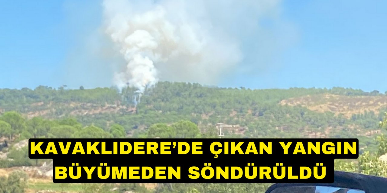 KAVAKLIDERE’DE ÇIKAN YANGIN BÜYÜMEDEN SÖNDÜRÜLDÜ