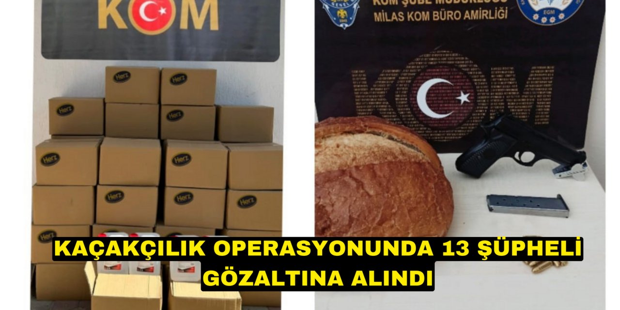 Kaçakçılık operasyonunda 13 şüpheli gözaltına alındı