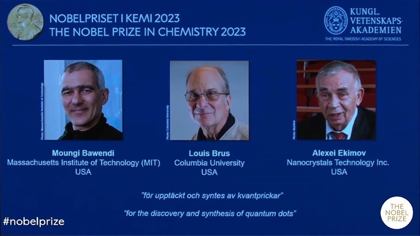 2023 Nobel Kimya Ödülü'nü Moungi Bawendi, Louis Brus ve Alexei Ekimov kazandı
