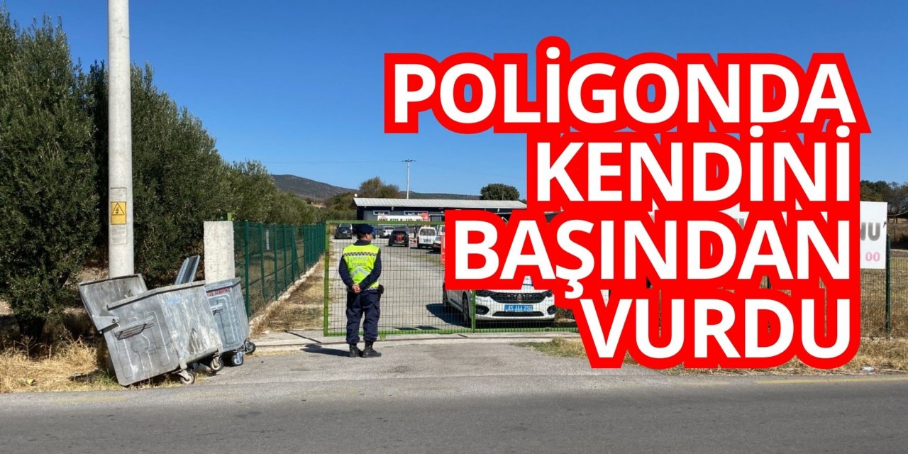 Atış poligonunda kendini başından vurdu