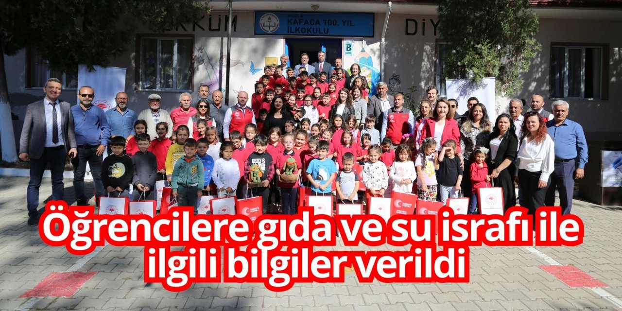 Öğrencilere gıda ve su israfı ile ilgili bilgiler verildi