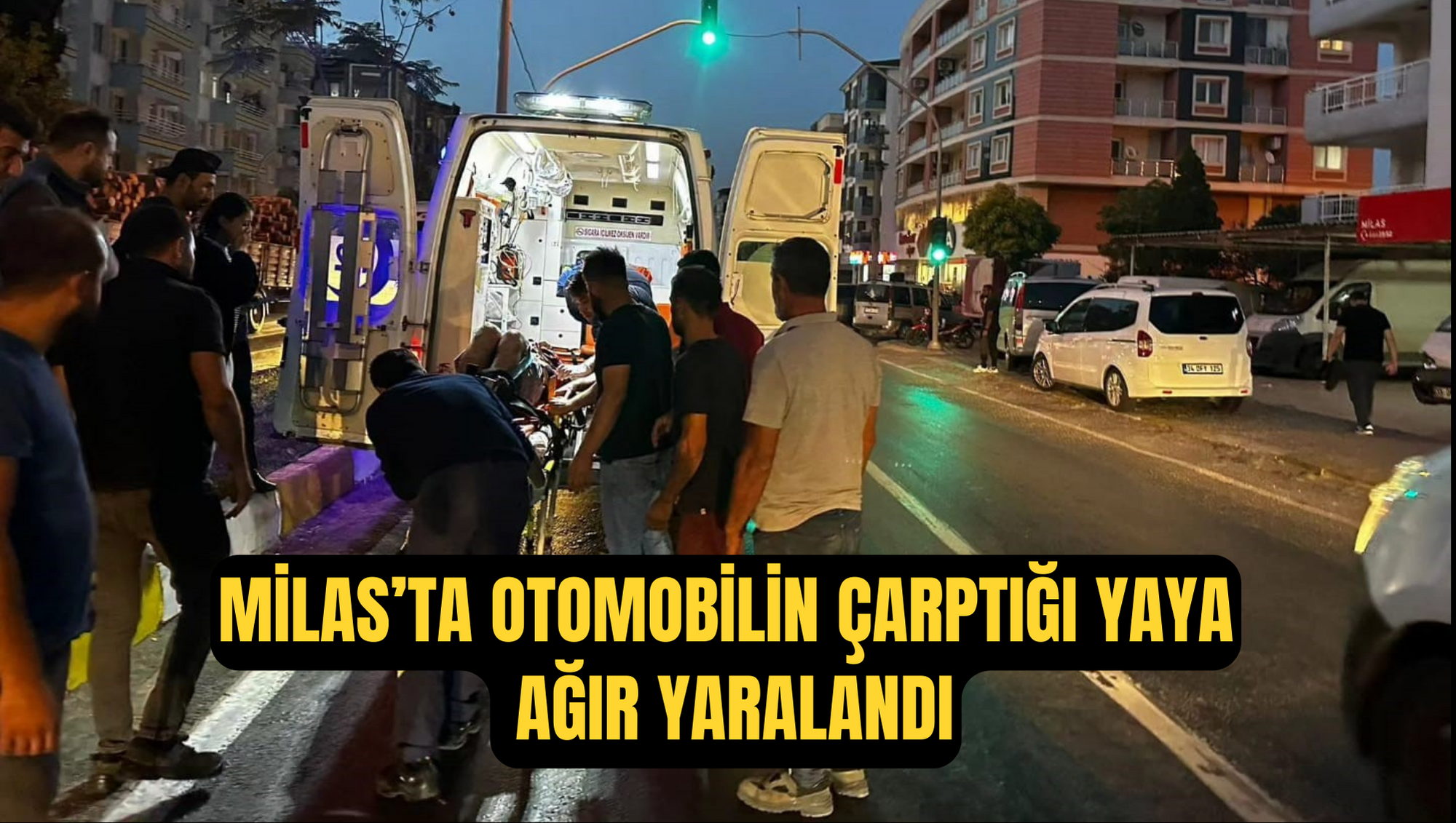 Milas’ta otomobilin çarptığı yaya ağır yaralandı