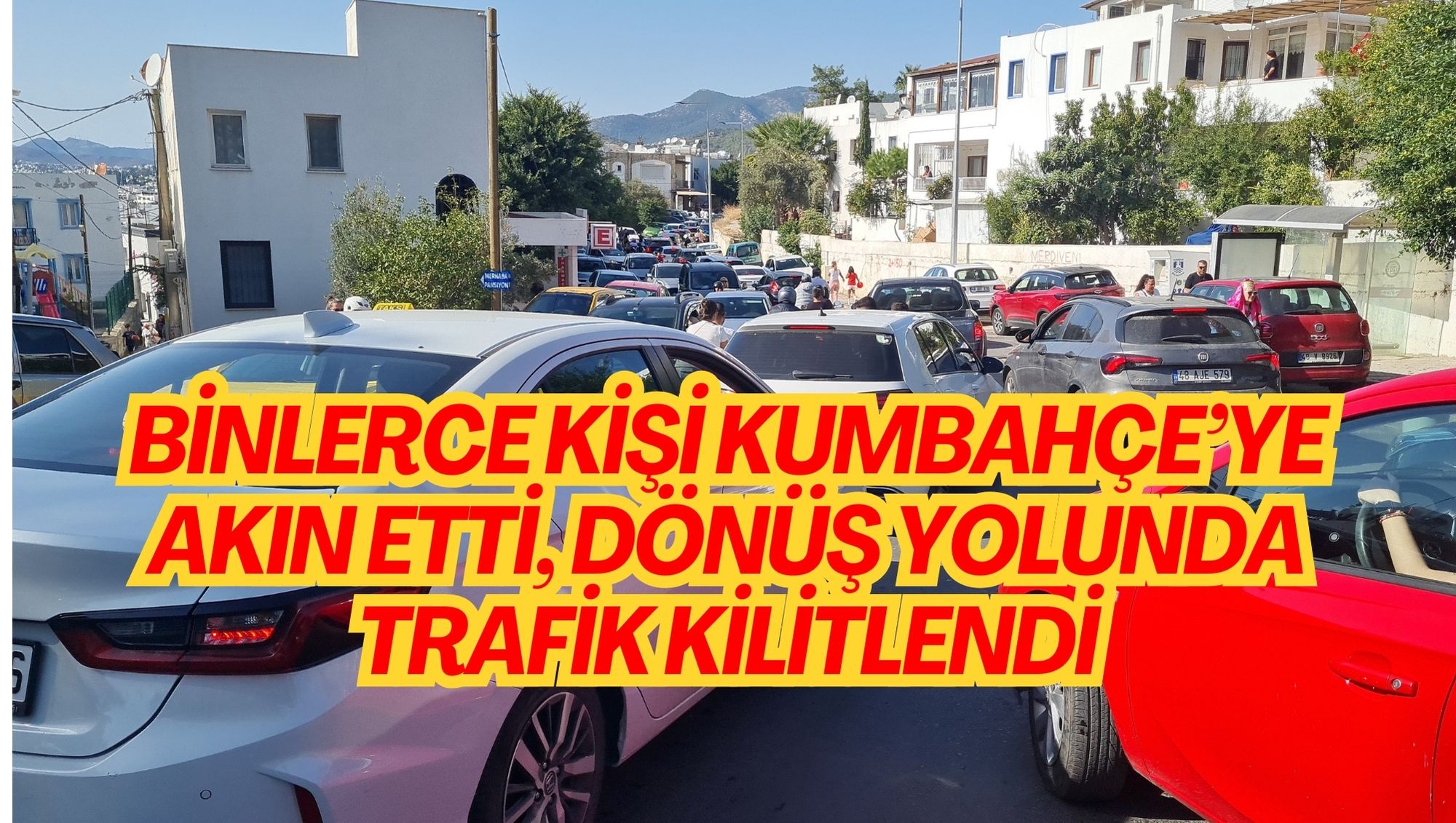 Binlerce kişi Kumbahçe’ye akın etti, dönüş yolunda trafik kilitlendi