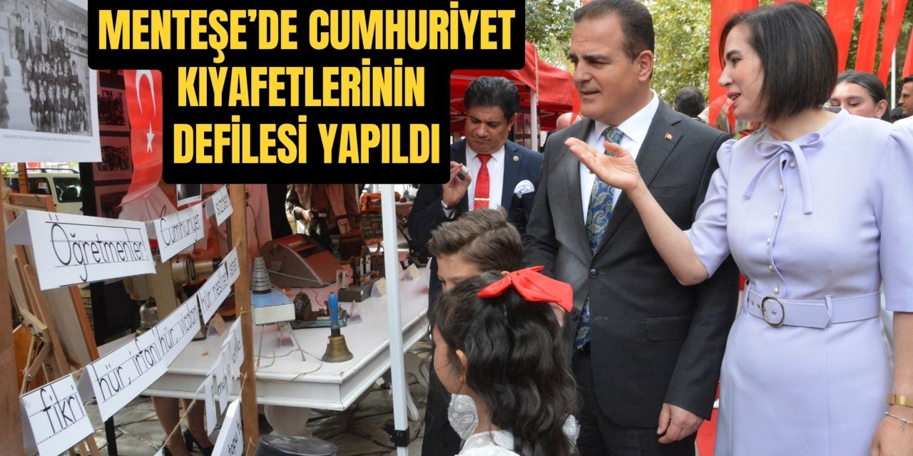 MENTEŞE’DE CUMHURİYET KIYAFETLERİNİN DEFİLESİ YAPILDI