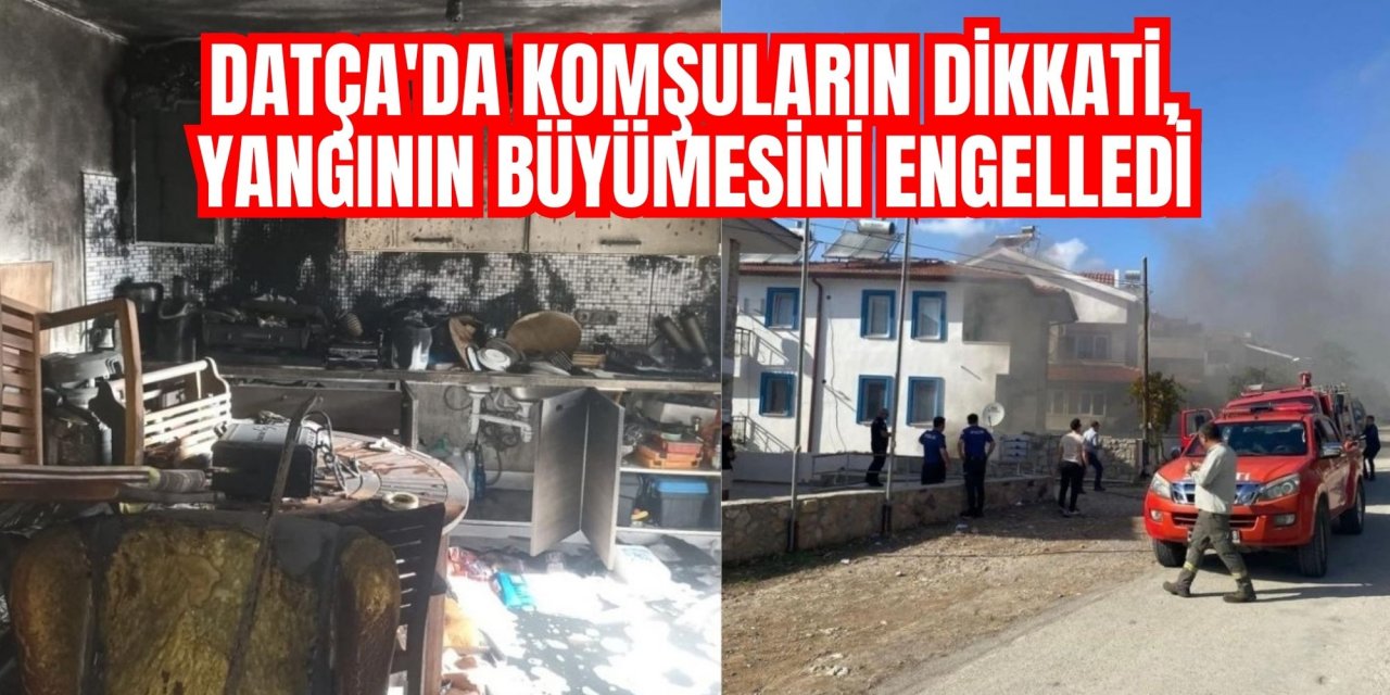 Datça'da komşuların dikkati, yangının büyümesini engelledi