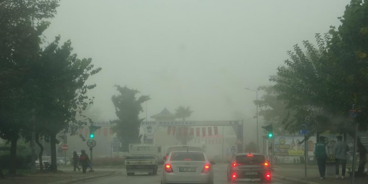 Muğla’da sis nedeniyle görüş mesafesi düştü
