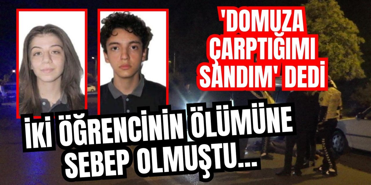 2 öğrencinin ölümüne neden olmuştu...'Domuza çarptığımı sandım' dedi