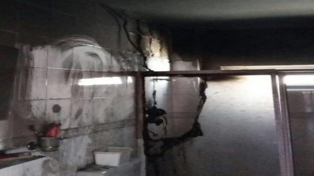 Şofben patladı, ev yanıyordu