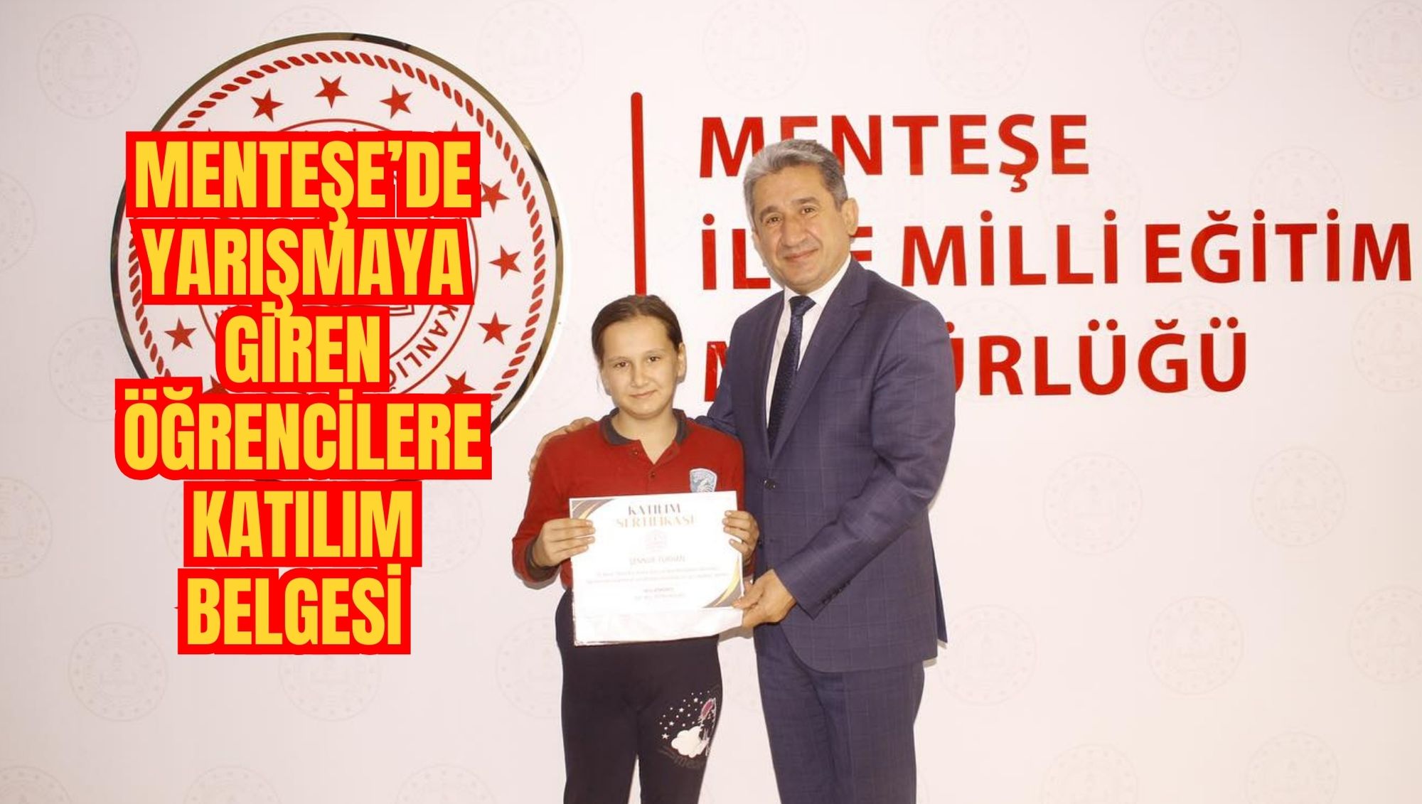 MENTEŞE’DE YARIŞMAYA GİREN ÖĞRENCİLERE KATILIM BELGESİ
