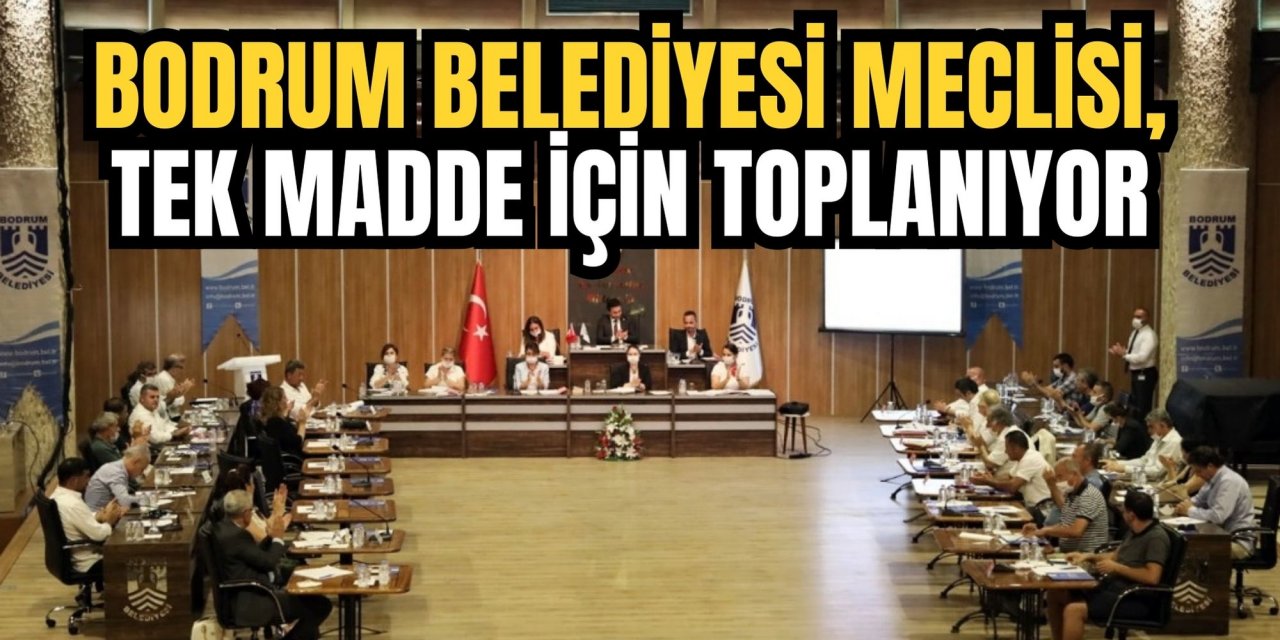 Bodrum Belediyesi Meclisi, tek madde için toplanıyor