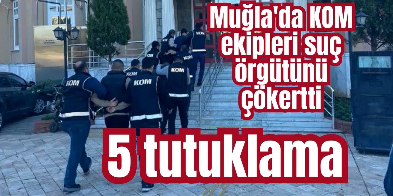 Muğla'da KOM ekipleri suç örgütünü çökertti: 5 tutuklama