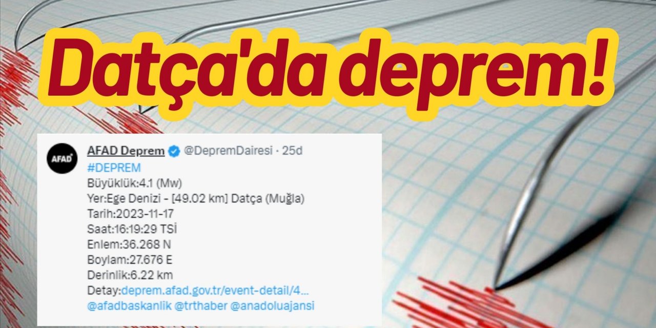 Datça'da deprem!