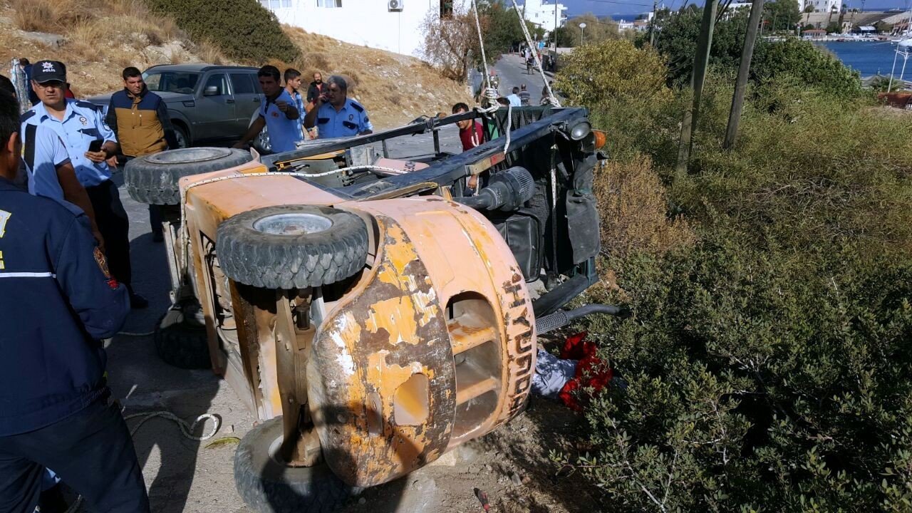 forkliftin altında kalan işçi hayatını kaybetti