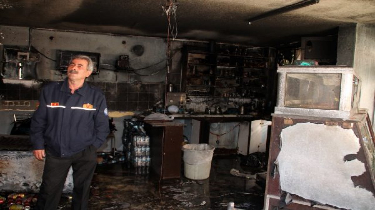 Kafe yangını, 2 yaralı