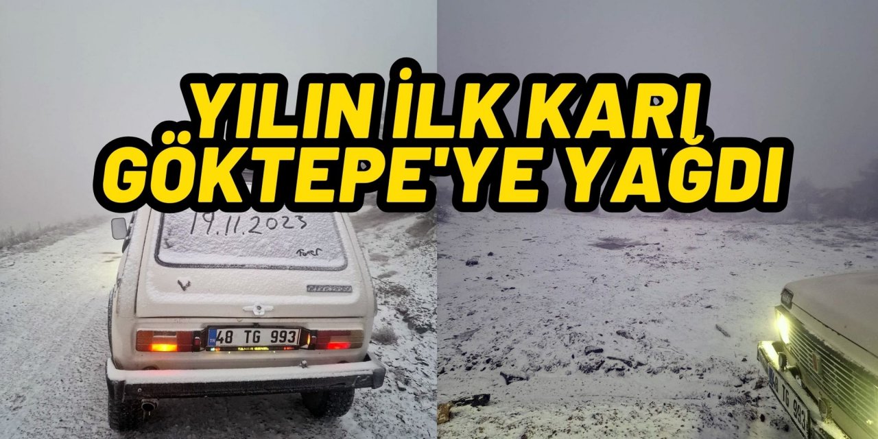 Yılın ilk karı Göktepe'ye yağdı