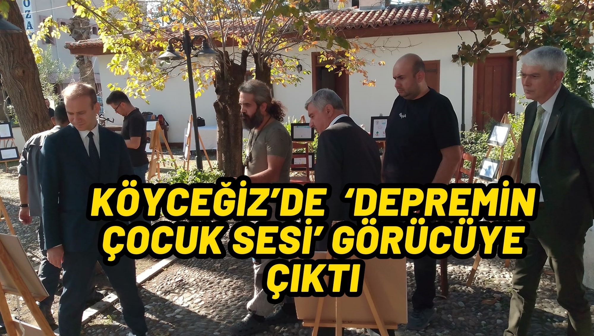 Köyceğiz’de açılan ‘Depremin Çocuk Sesi’ isimli resim sergisi duygulandırdı