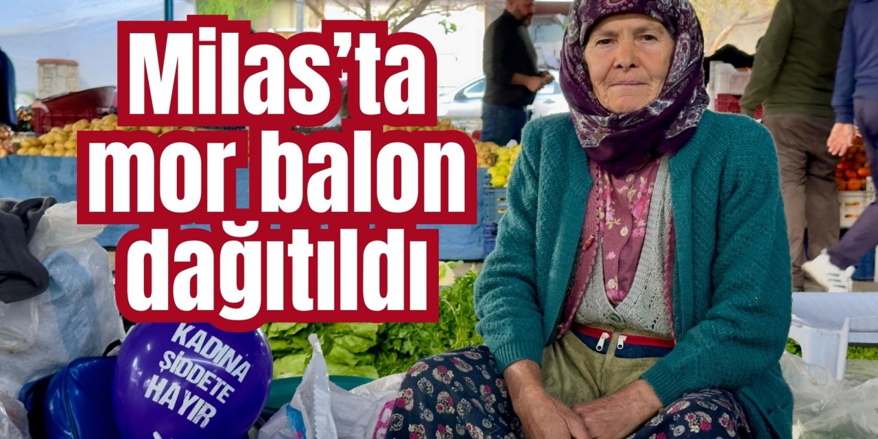 Milas’ta mor balon dağıtıldı