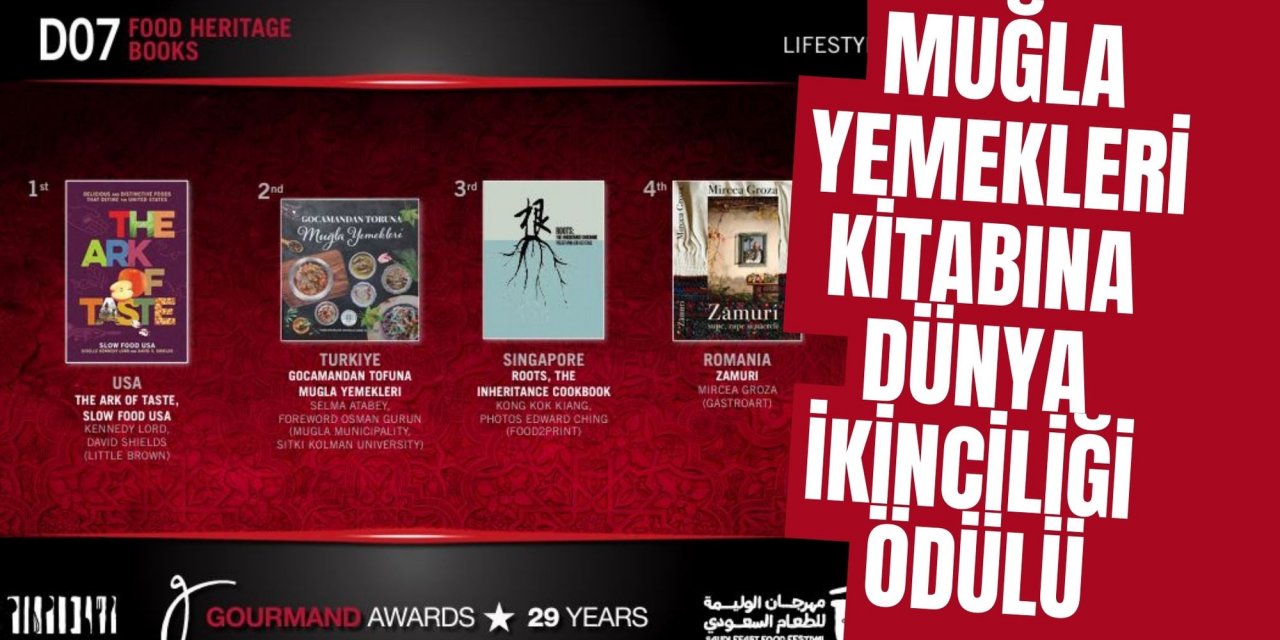 MUĞLA YEMEKLERİ KİTABINA DÜNYA İKİNCİLİĞİ ÖDÜLÜ
