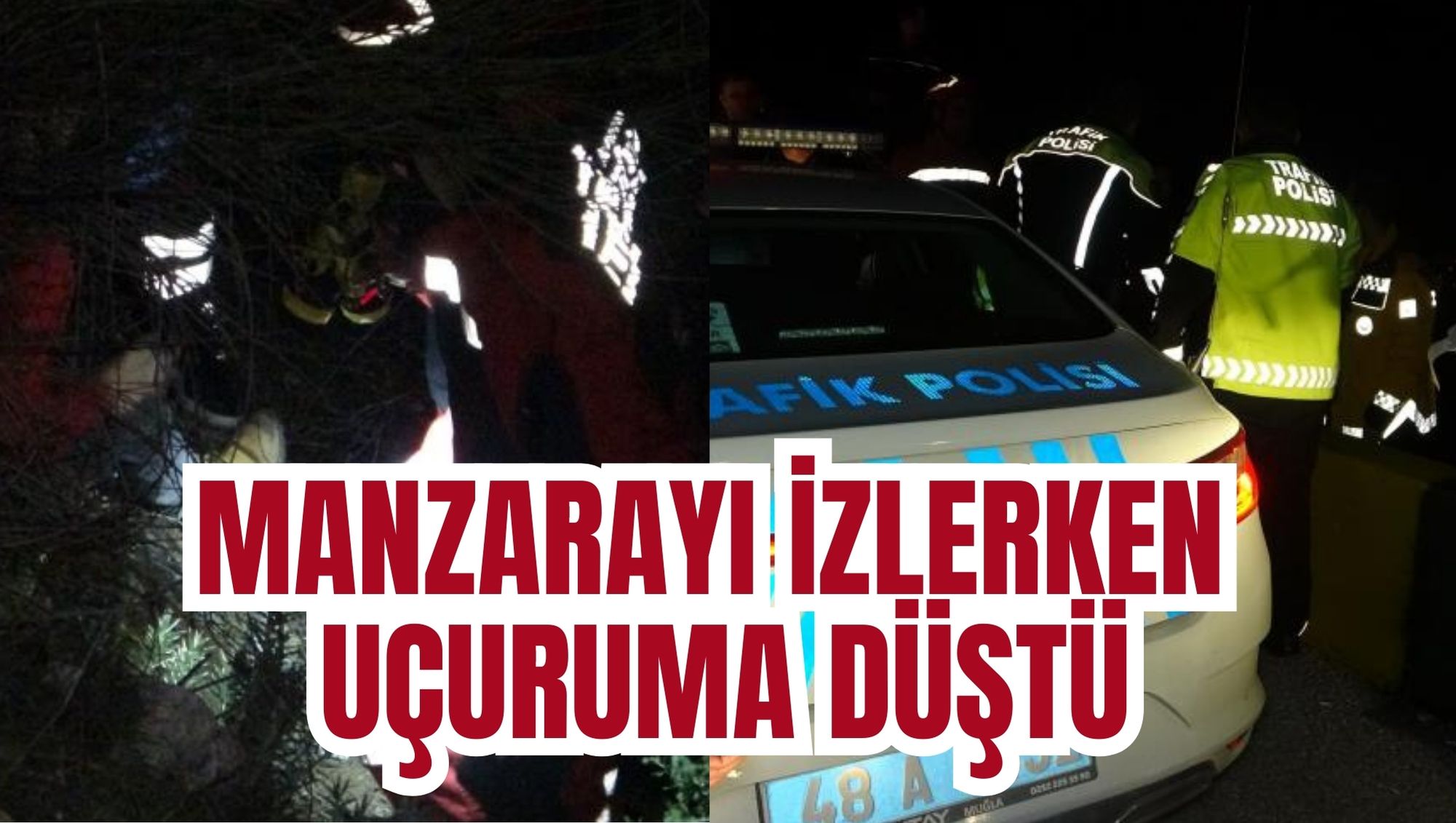 Manzarayı izlerken uçuruma düştü
