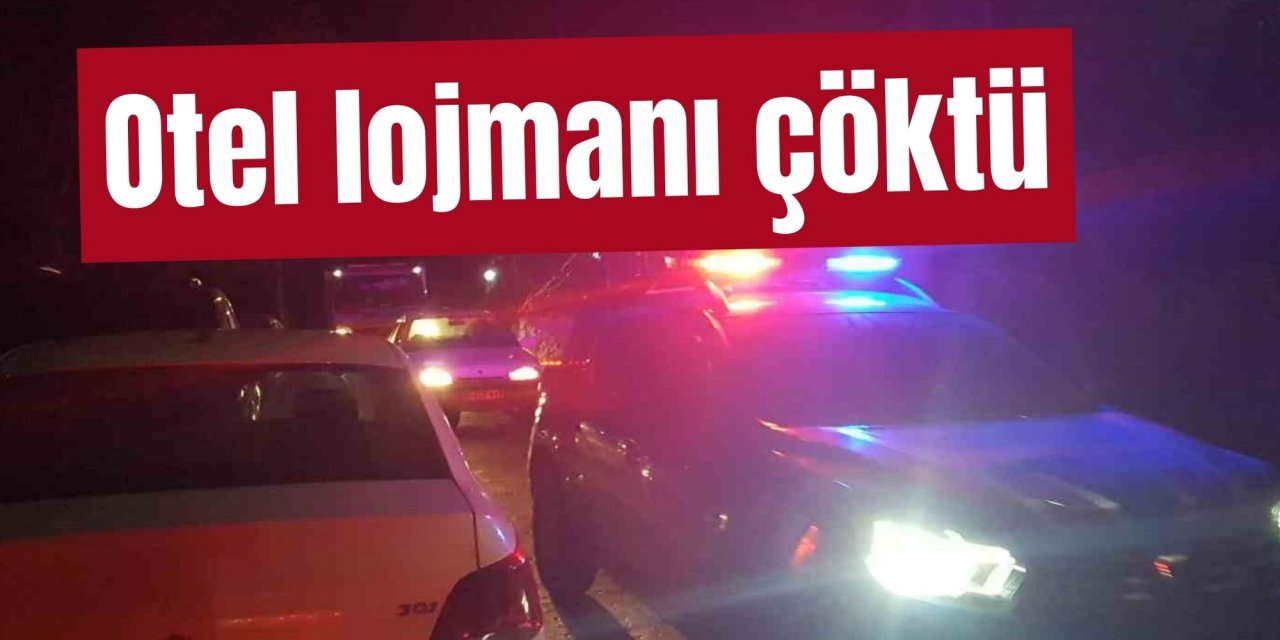 Otel lojmanı çöktü!