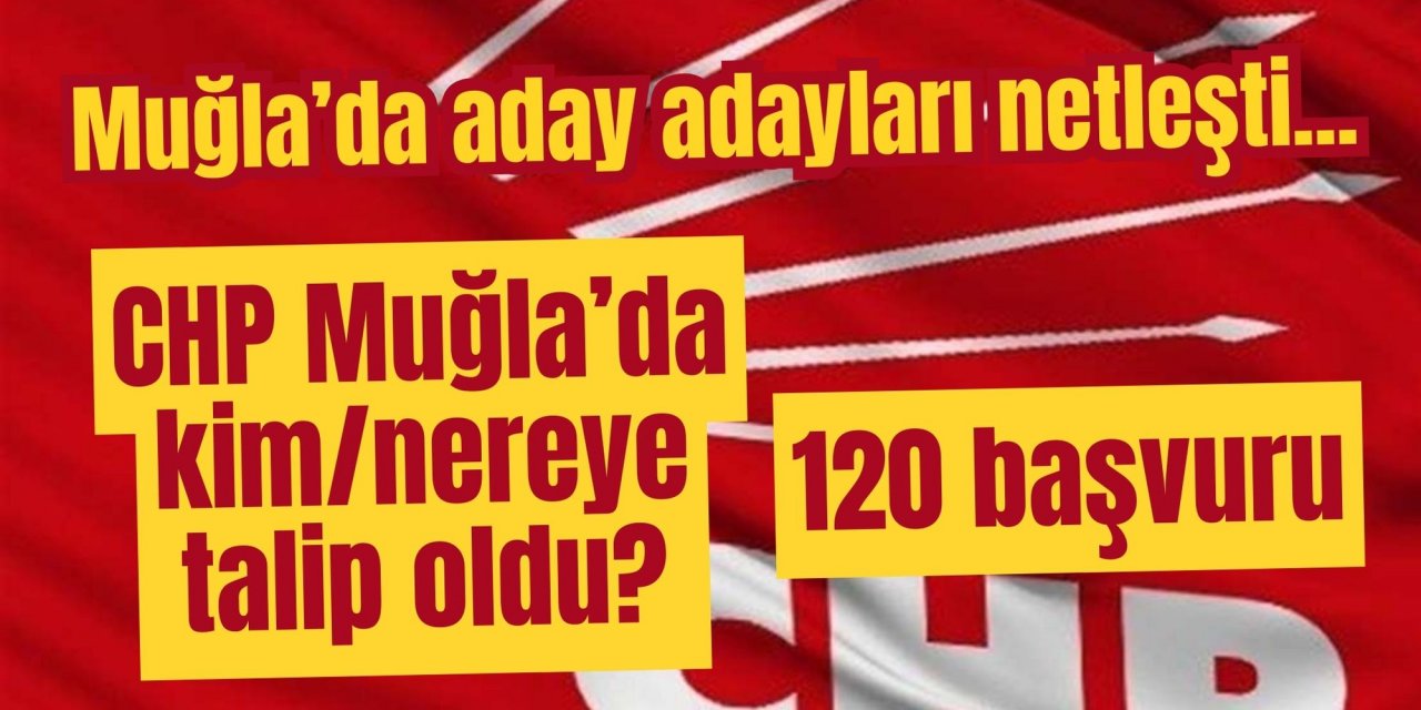 Muğla’da aday adayları netleşti... CHP Muğla’da kim/nereye talip oldu?