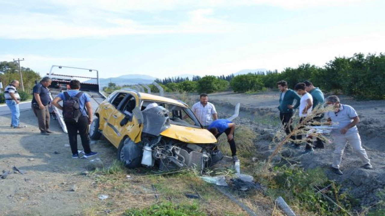 Otomobil şarampole devrildi; 1 yaralı