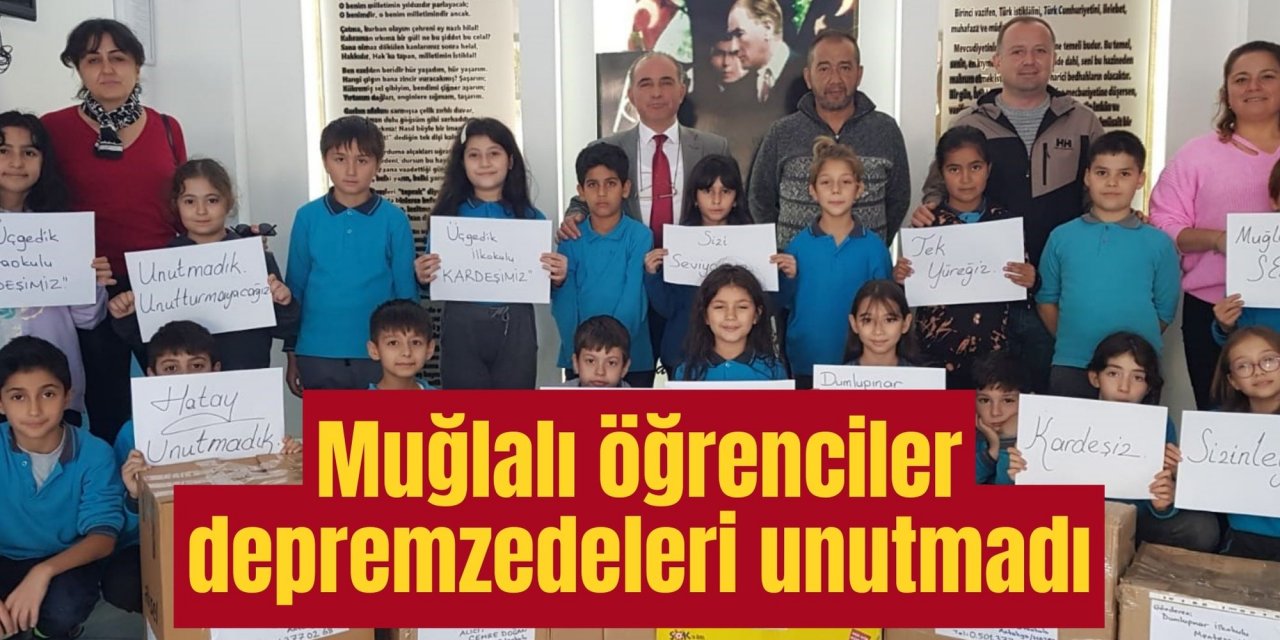 Muğlalı öğrenciler depremzedeleri unutmadı