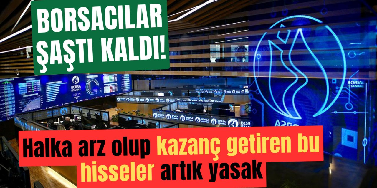 Borsacılar şaştı kaldı: Halka arz olup kazanç getiren bu hisseler artık yasak