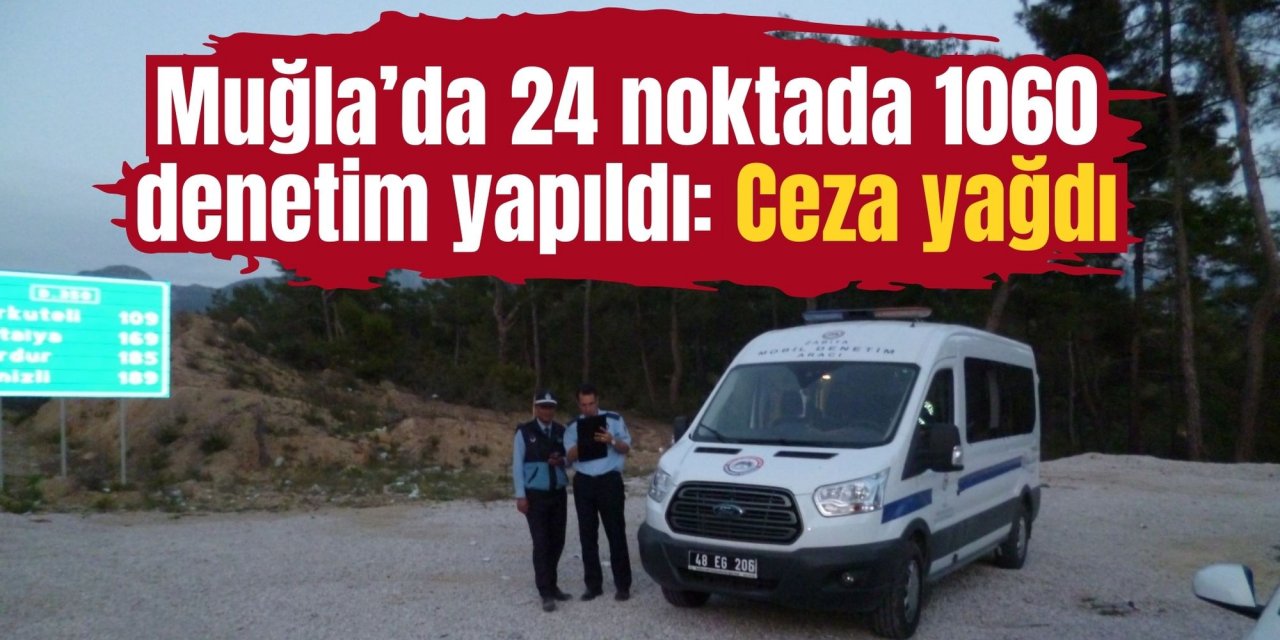 Muğla’da 24 noktada 1060 denetim yapıldı: Ceza yağdı