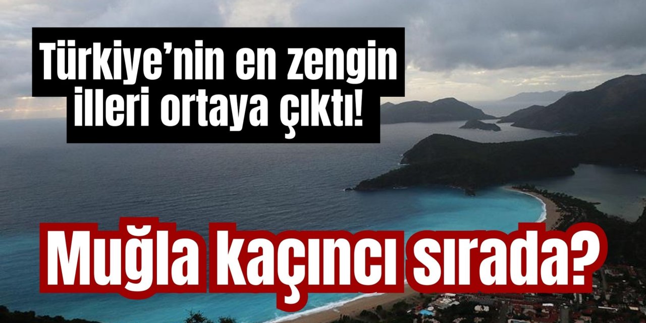 Türkiye’nin en zengin illeri ortaya çıktı! Muğla kaçıncı sırada?