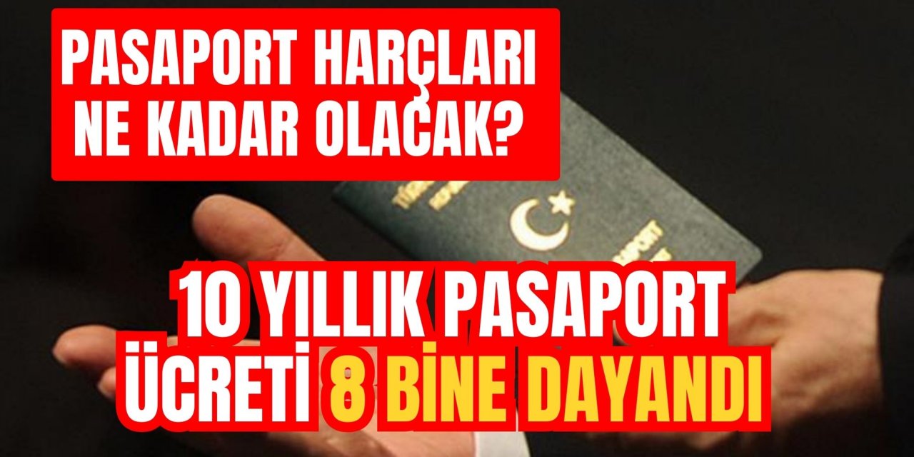 Pasaport harçları ne kadar olacak? 10 yıllık pasaport ücreti 8 bine dayandı