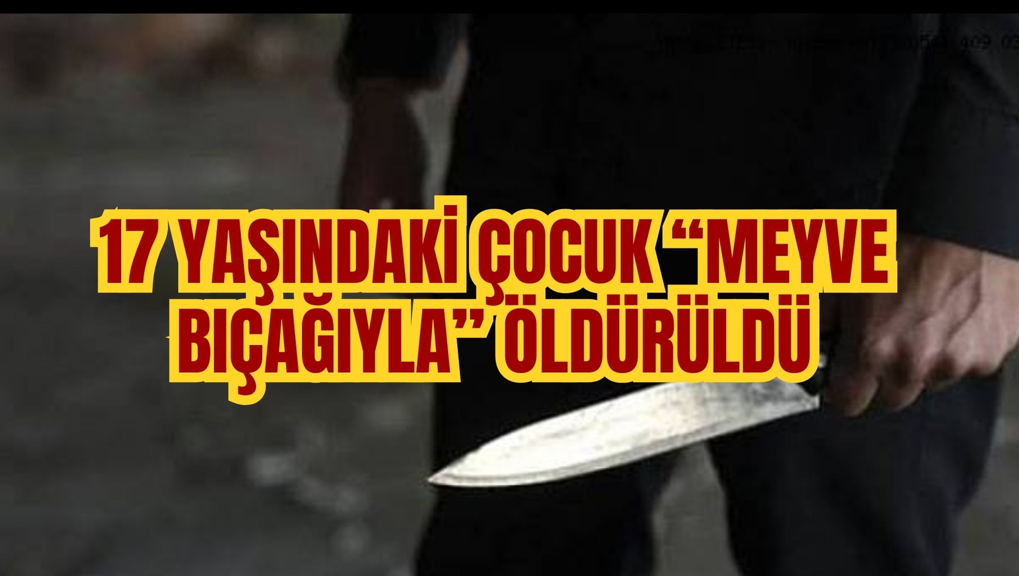 17 yaşındaki çocuk “meyve bıçağıyla” öldürüldü