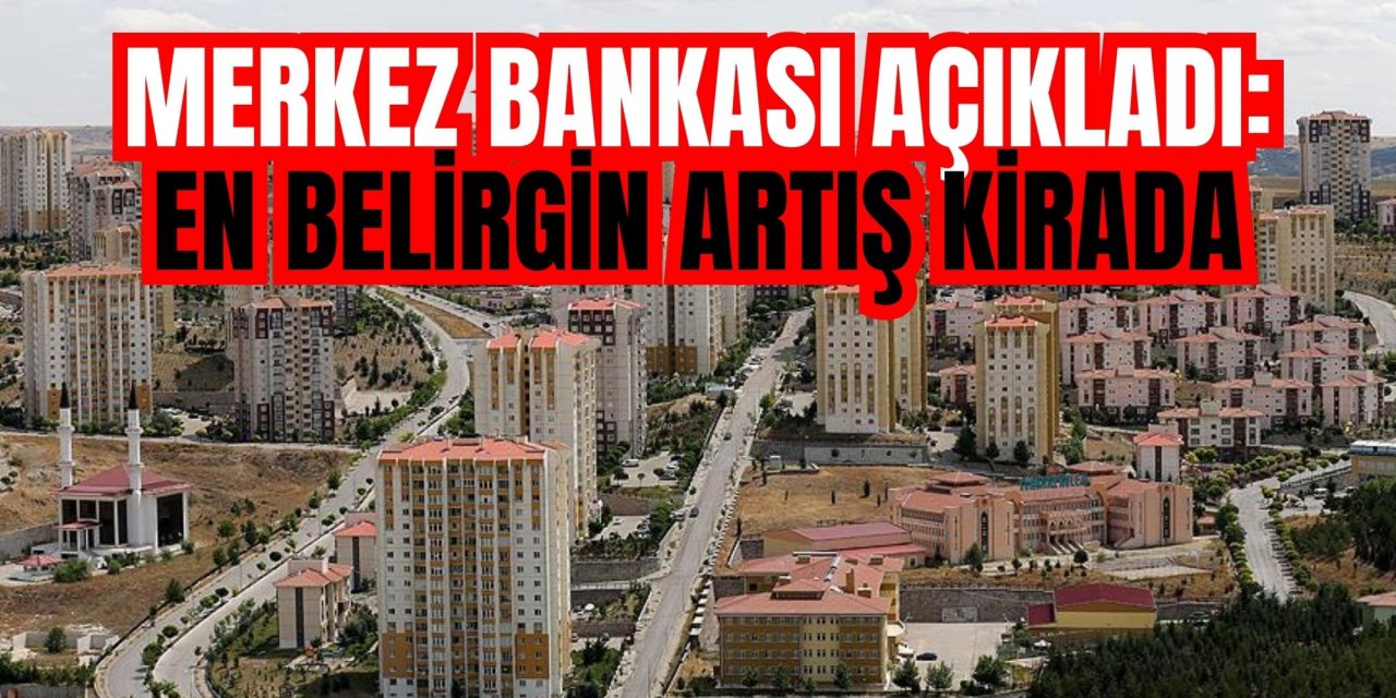 Merkez Bankası açıkladı: En belirgin artış kirada