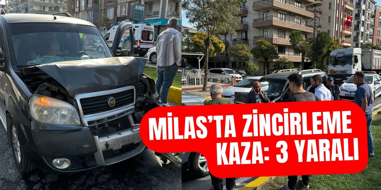 Milas’ta zincirleme kaza: 3 yaralı