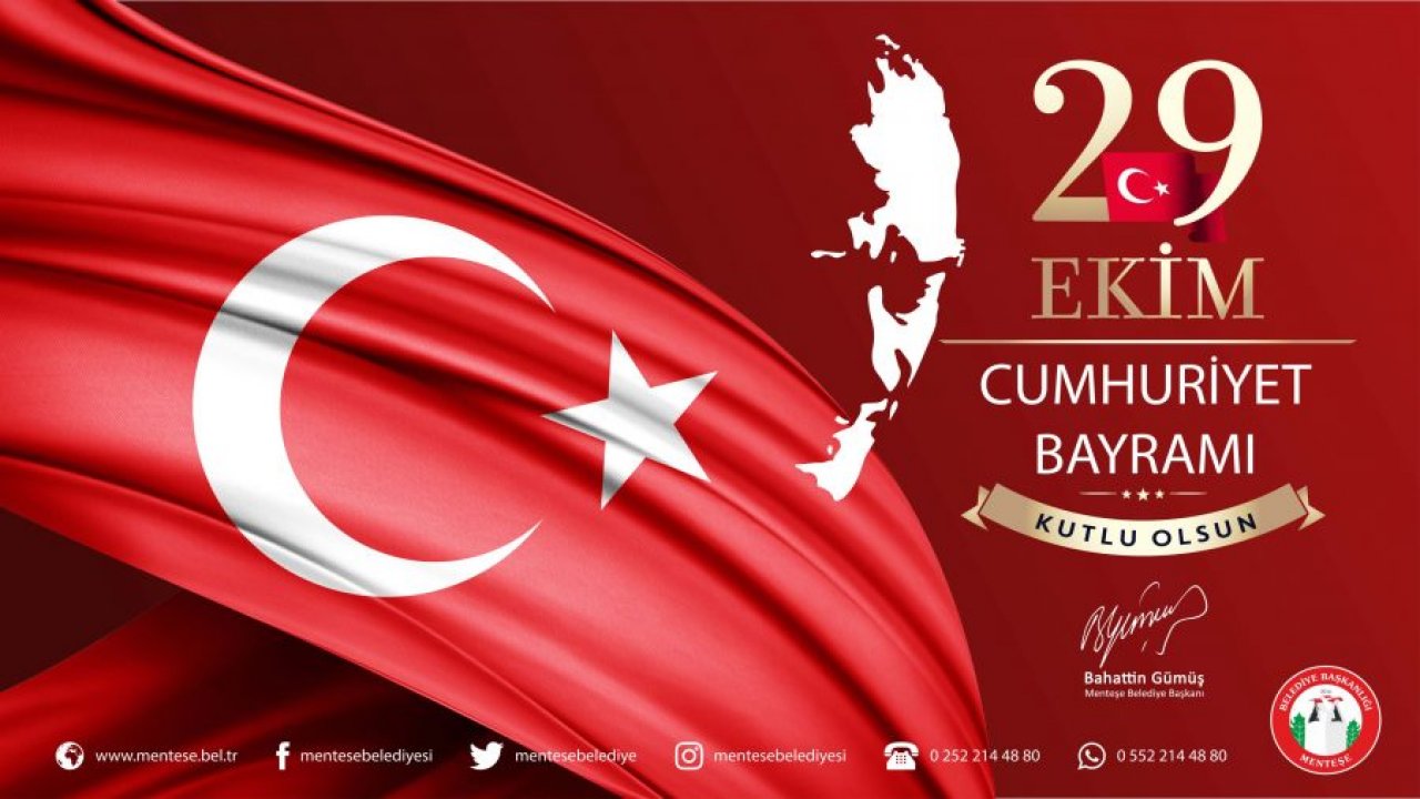 Menteşe Belediye Başkanı Bahattin Gümüş 29 Ekim'i Kutladı