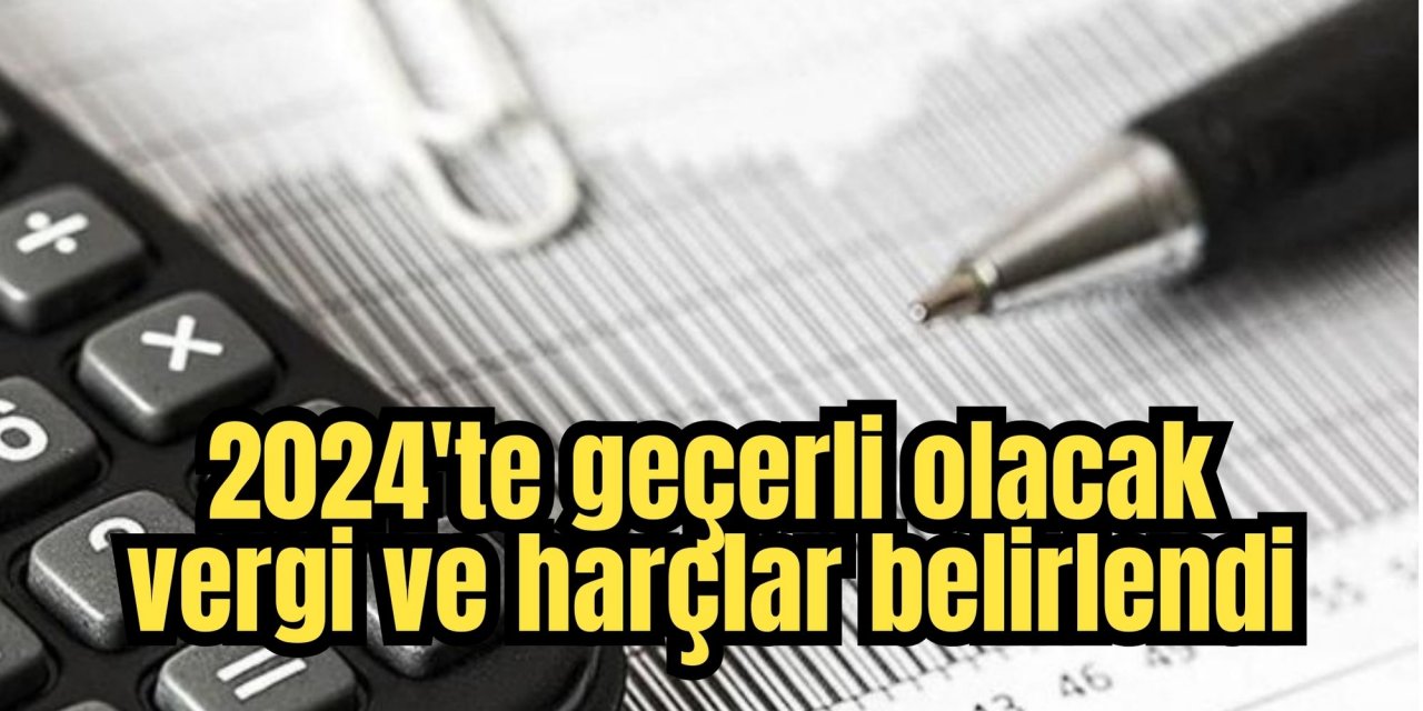 2024'te geçerli olacak vergi ve harçlar belirlendi