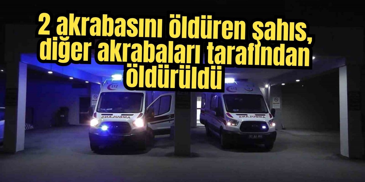 2 akrabasını öldüren şahıs, diğer akrabaları tarafından öldürüldü