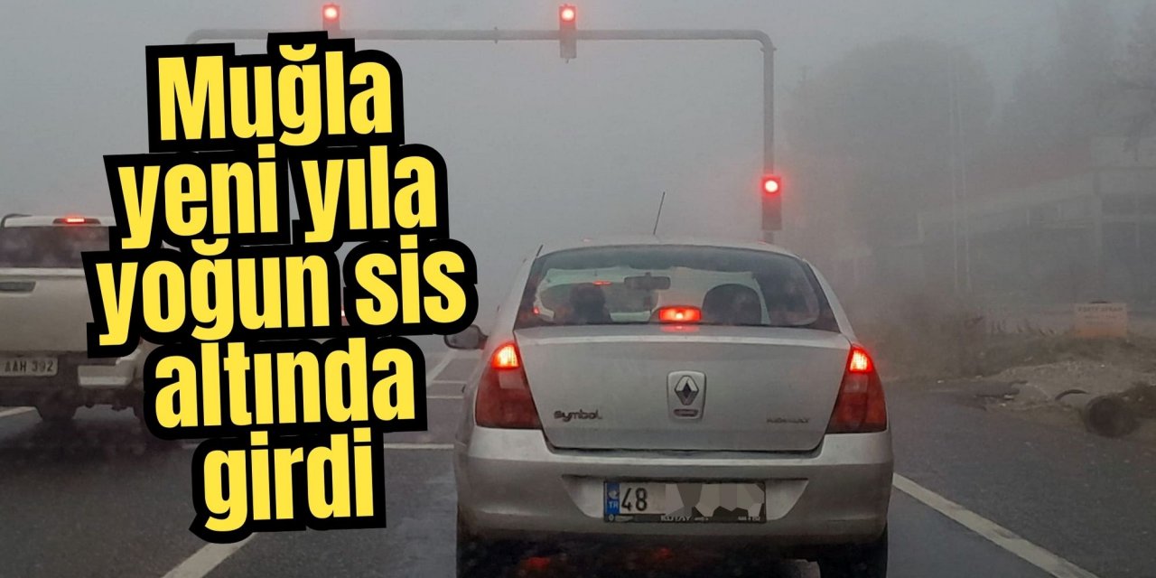 Muğla yeni yıla yoğun sis altında girdi