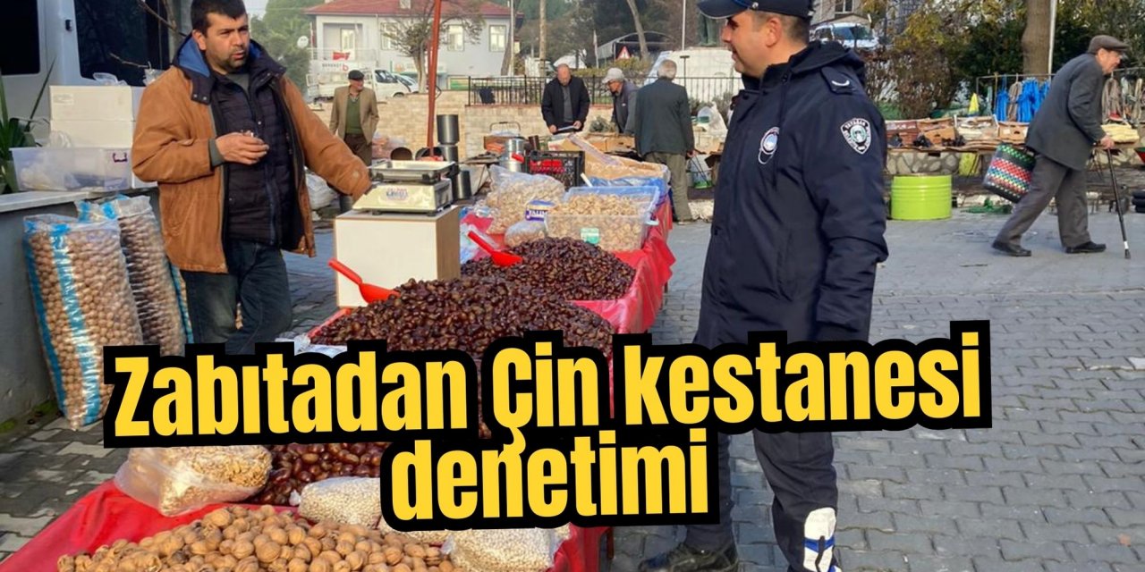 Zabıtadan Çin kestanesi denetimi