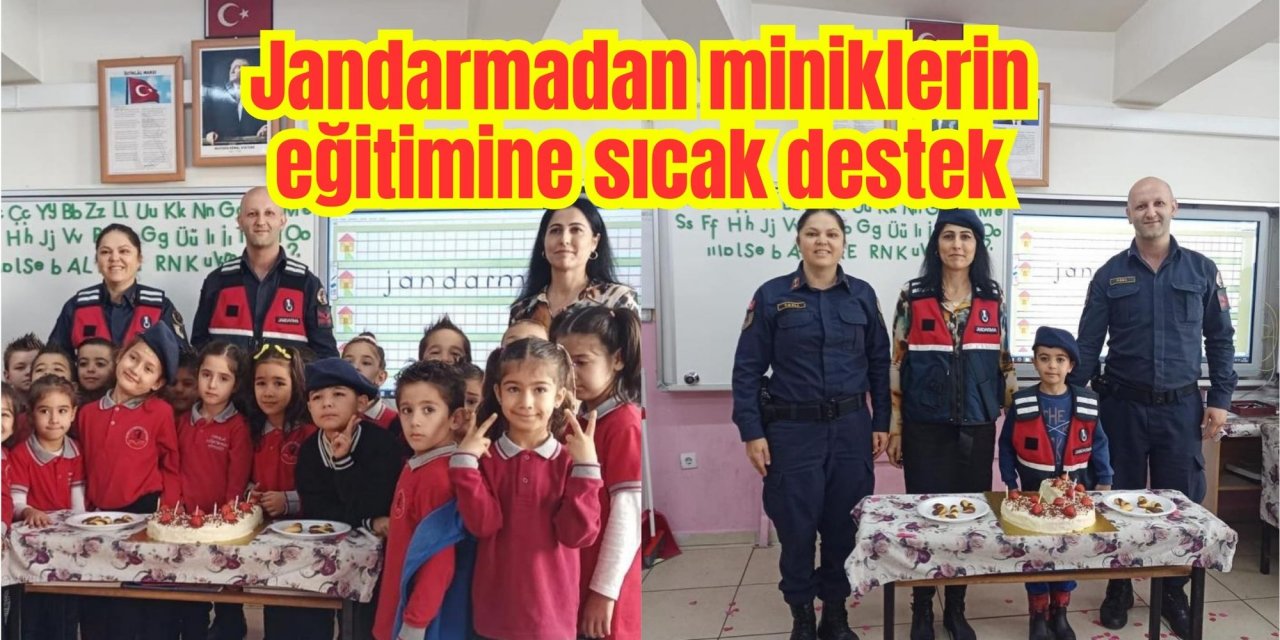 Jandarmadan miniklerin eğitimine sıcak destek