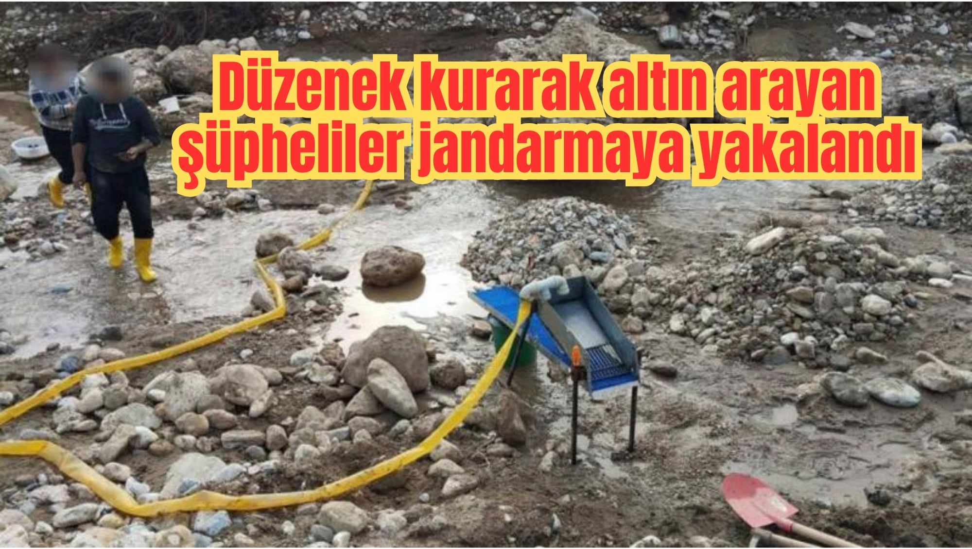 Düzenek kurarak altın arayan şüpheliler jandarmaya yakalandı