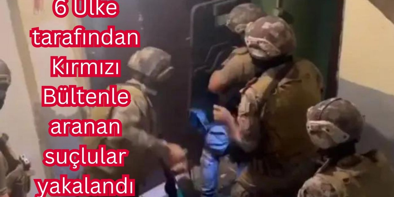 6 ülke tarafından Kırmızı Bülten ile aranan 10 kişi yakalandı